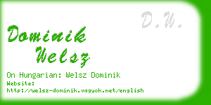 dominik welsz business card